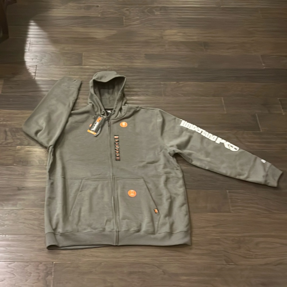 Timberland Pro Rain Repel Sport Full Zip Hoodie Sweatshirt Jacket Mens 3XLT Tall - Picture 3 of 16